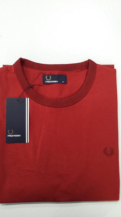 Λαιμοκοψη κοντο μανηκι Fred Perry κοκκινο 6000E