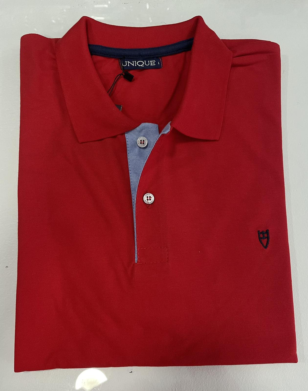 Polo βαμβακερό κόκκινο UNIQUE Τιμή 49E