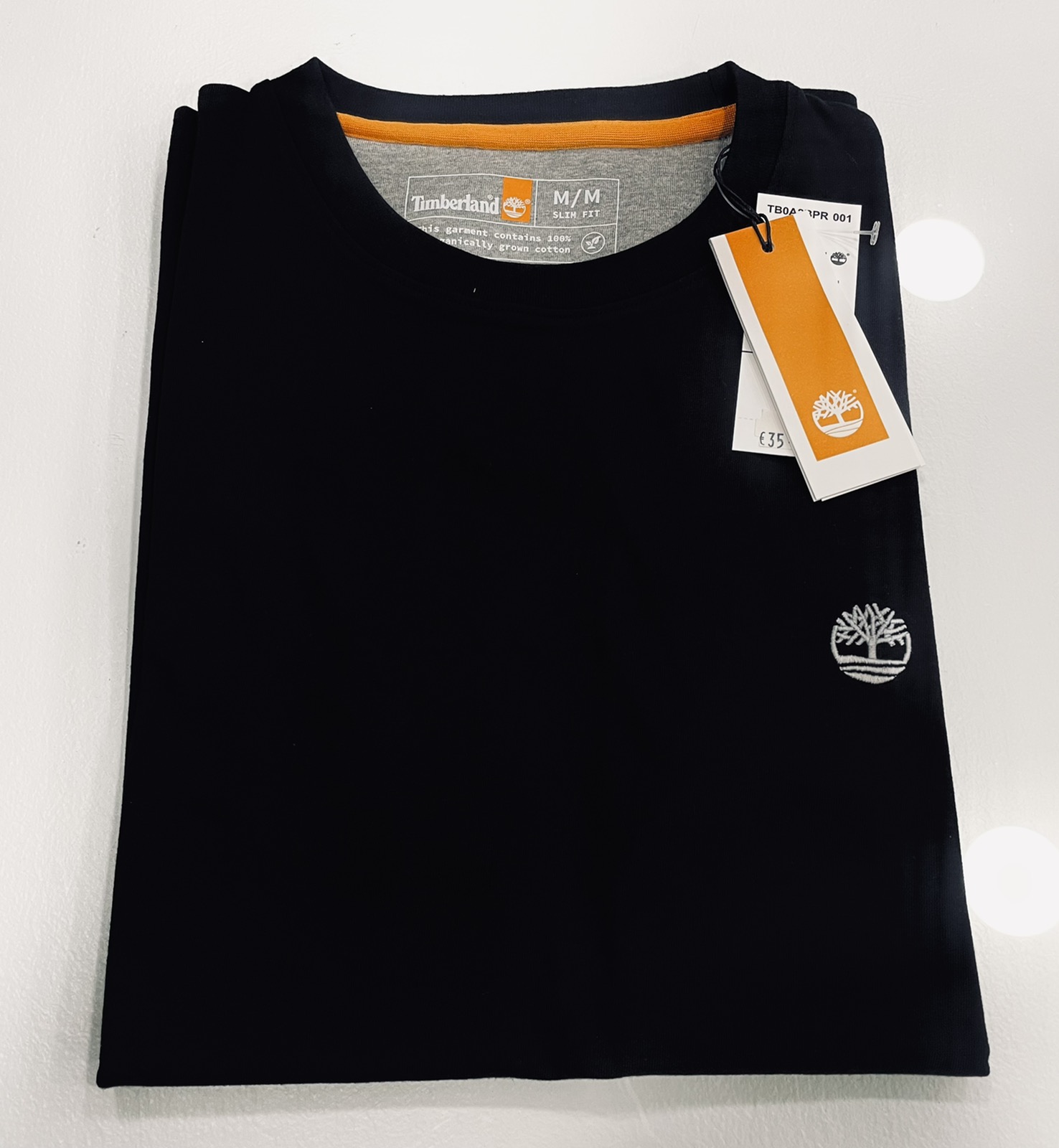 Τshirt βαμβακερό μαύρο ΤIMBERLAND SLIM FIT Τιμή 35E
